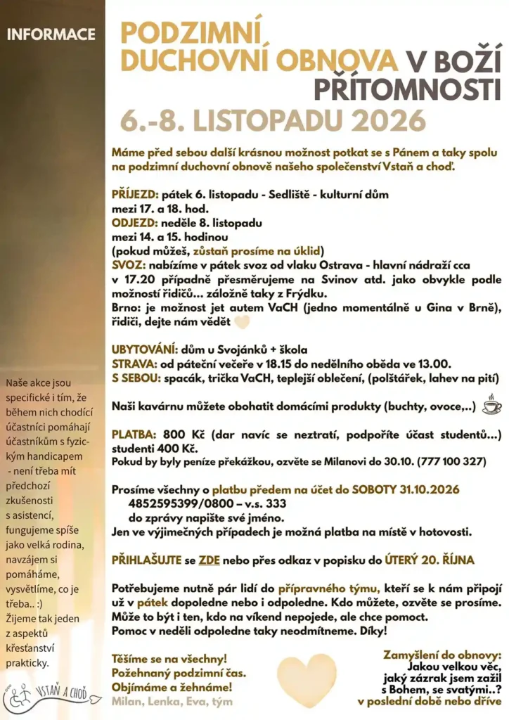 Podzimní obnova 2026 info